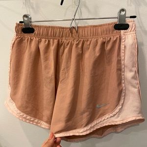 Nike Running Shorts Pink Coral Peach Color Womens Dry Fit